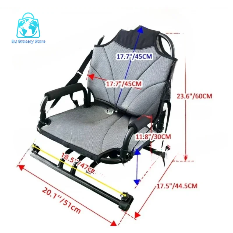 Beach chair kayak backrest 360 degree rotatable SUP paddle board kayak assault boat aluminum seat