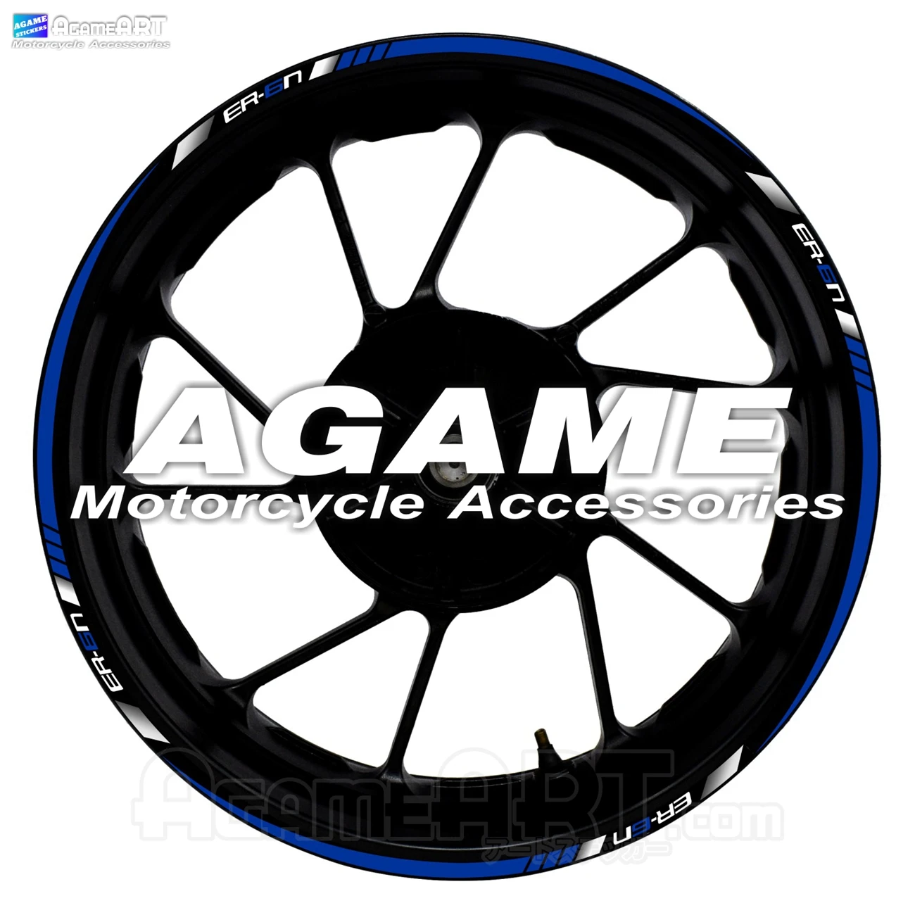

For ER6N Motorcycle Wheel Stickers Reflective 17inch Stripe Rim Inside of Hub Waterproof Decals Accessories