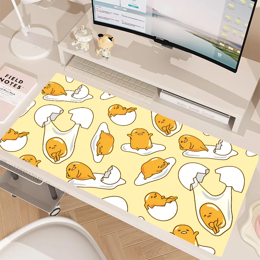 Cute Cartoon Gudetama Mousepad Desk Pad Gaming Accessories Prime Gaming XXL Keyboard Pad Stitched Pad Desk Pad