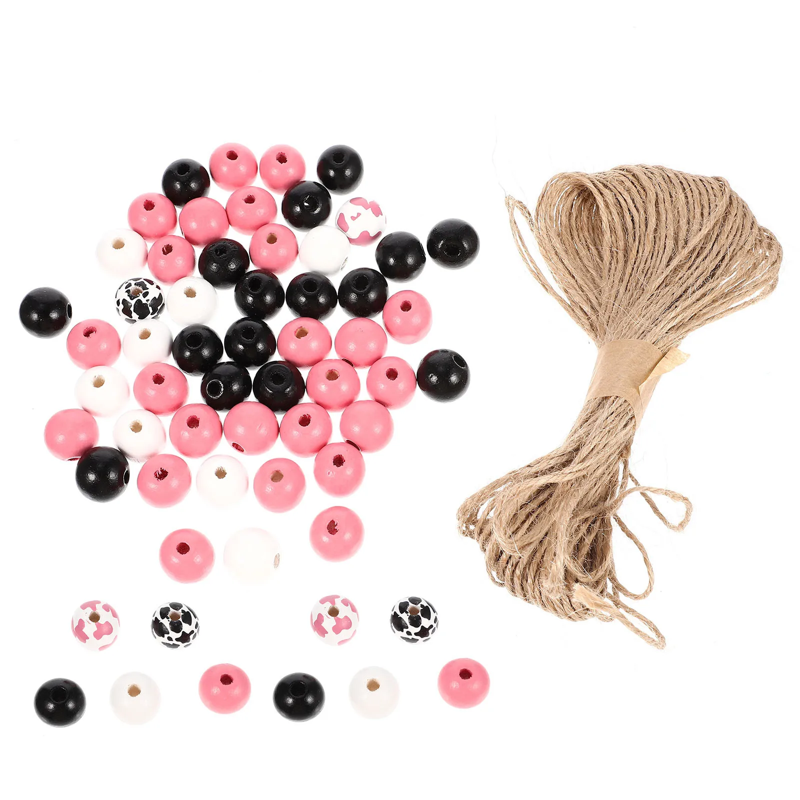 

200Pcs Wooden Beads DIY Craft Supplies Smooth Round Beads for Jewelry Making Garlands Bracelet Decoration Spacer Bead