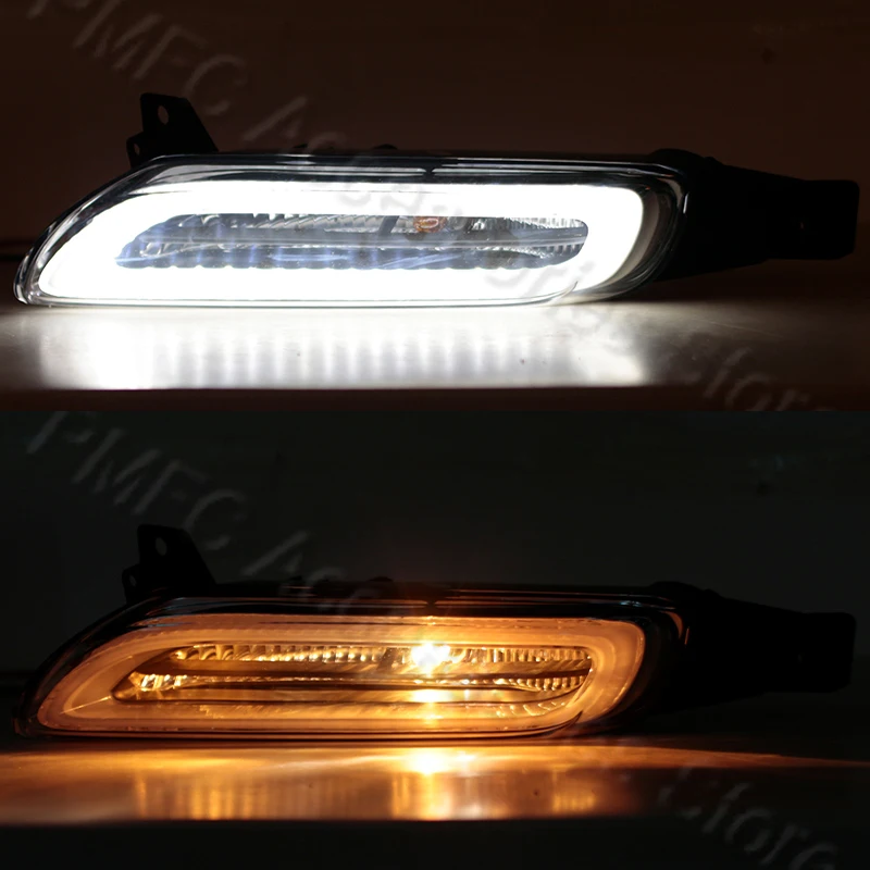 Carro drl led lâmpada de circulação diurna para porsche panamera 970 turbo gts 2010-2013 turn signal lâmpada luz de nevoeiro 97063108302 97063108403