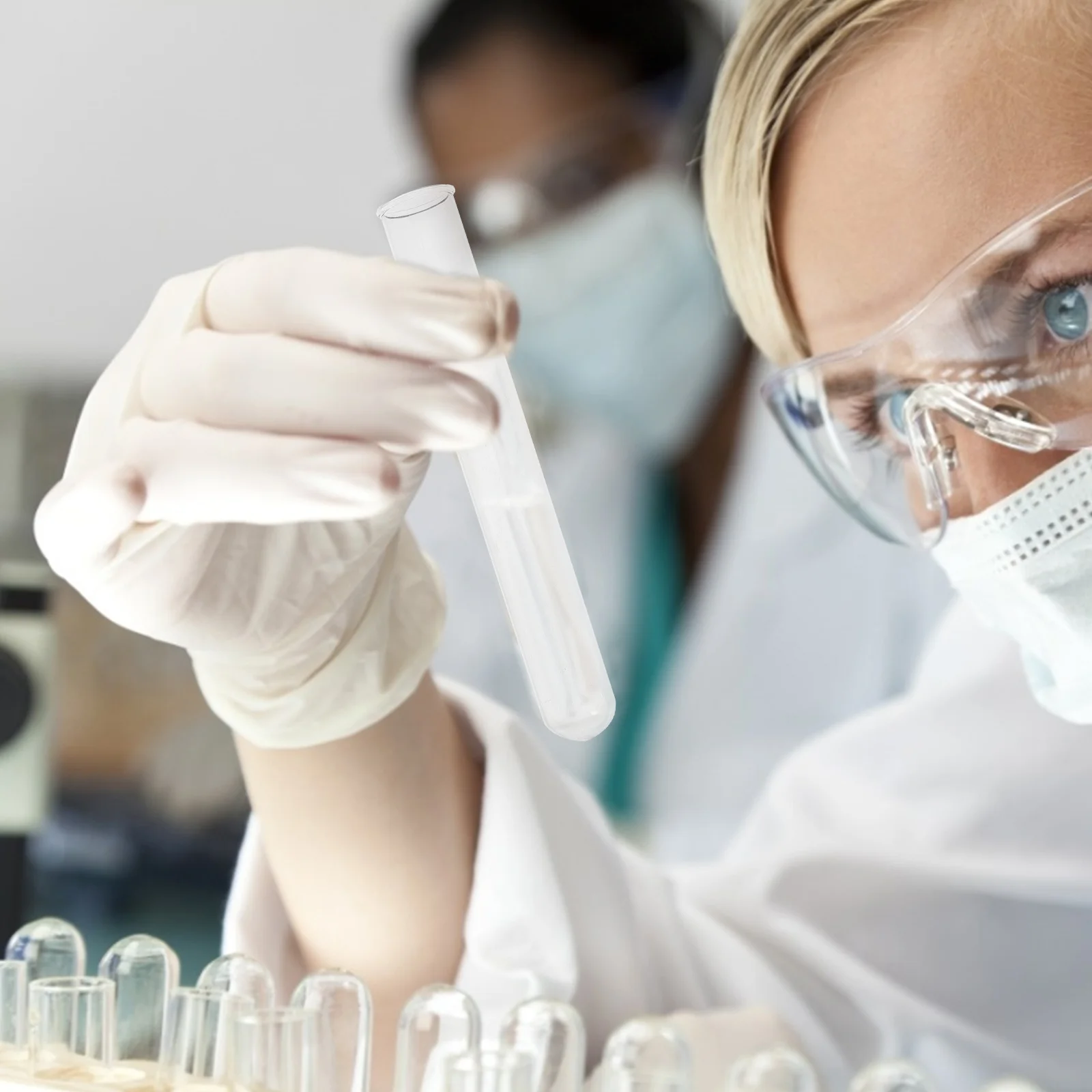 10 قطعة أنبوب اختبار الزجاج الشفاف عالي الجودة متعدد الاستخدام للتجارب العلمية لتقوم بها بنفسك لوازم مختبر إنتاج الغراء