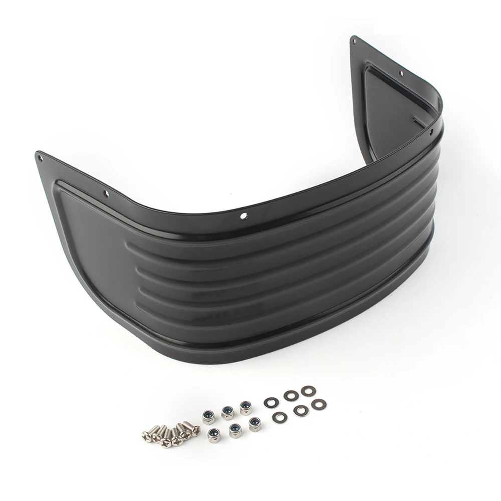 تنورة مصد أمامي مضلعة من الفولاذ الكروم للدراجات النارية تنورة للركض Harley Touring Electra Glide Road King 1980-2013 ملحقات #2