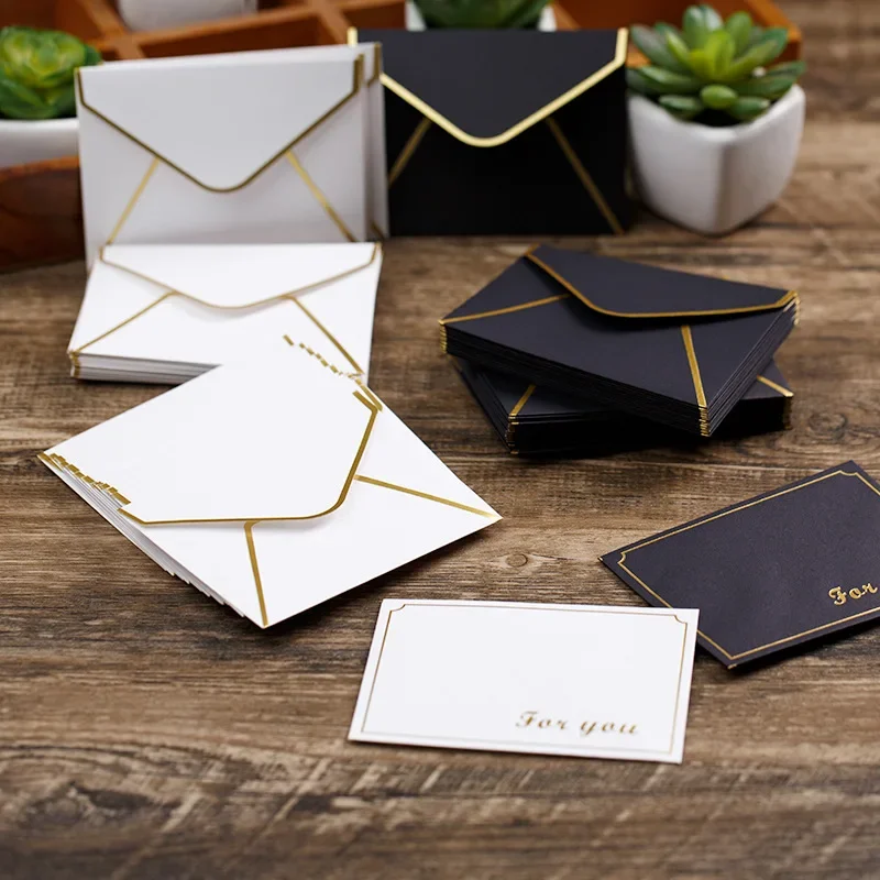 Imagem -05 - Alta-grade Envelope Gilding Estilo Ocidental Cartões Postais Pequeno Negócio Suprimentos Envelopes de Papel para Convites de Casamento 50 Peças Lote