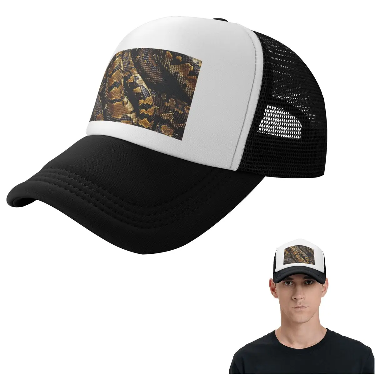 Snakes On A Train Cap Casual Mesh Baseball Caps Adjustable Hat Hip Hop Summer Unisex Baseball Hats