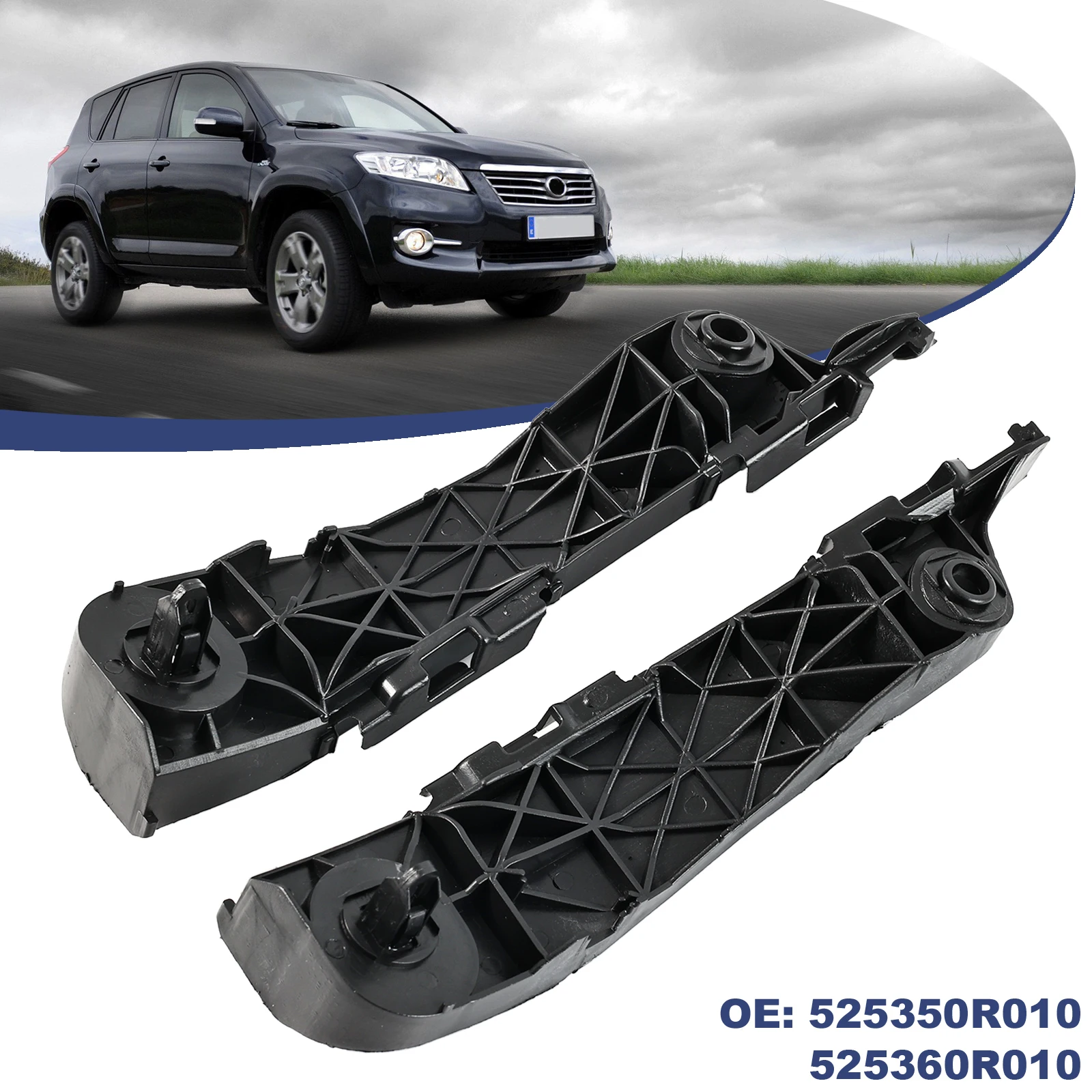 For Toyota Rav4 06 07 08 09 10 11 12 Car Front Bumper Retainer Bracket Spacer Left Right Pair Side Beam Mount Support 525350R010