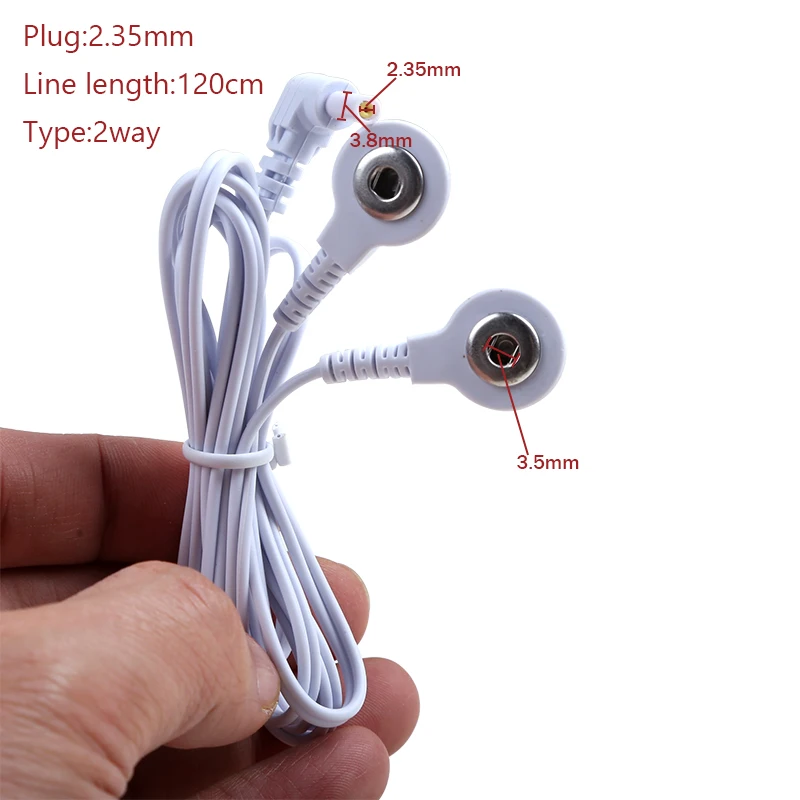 2/4 Way 2.35mm Button for Electrode PadsUnit EMS Massager Muscle Stimulator Electrode Cable Line Electrode Tens Acupuncture