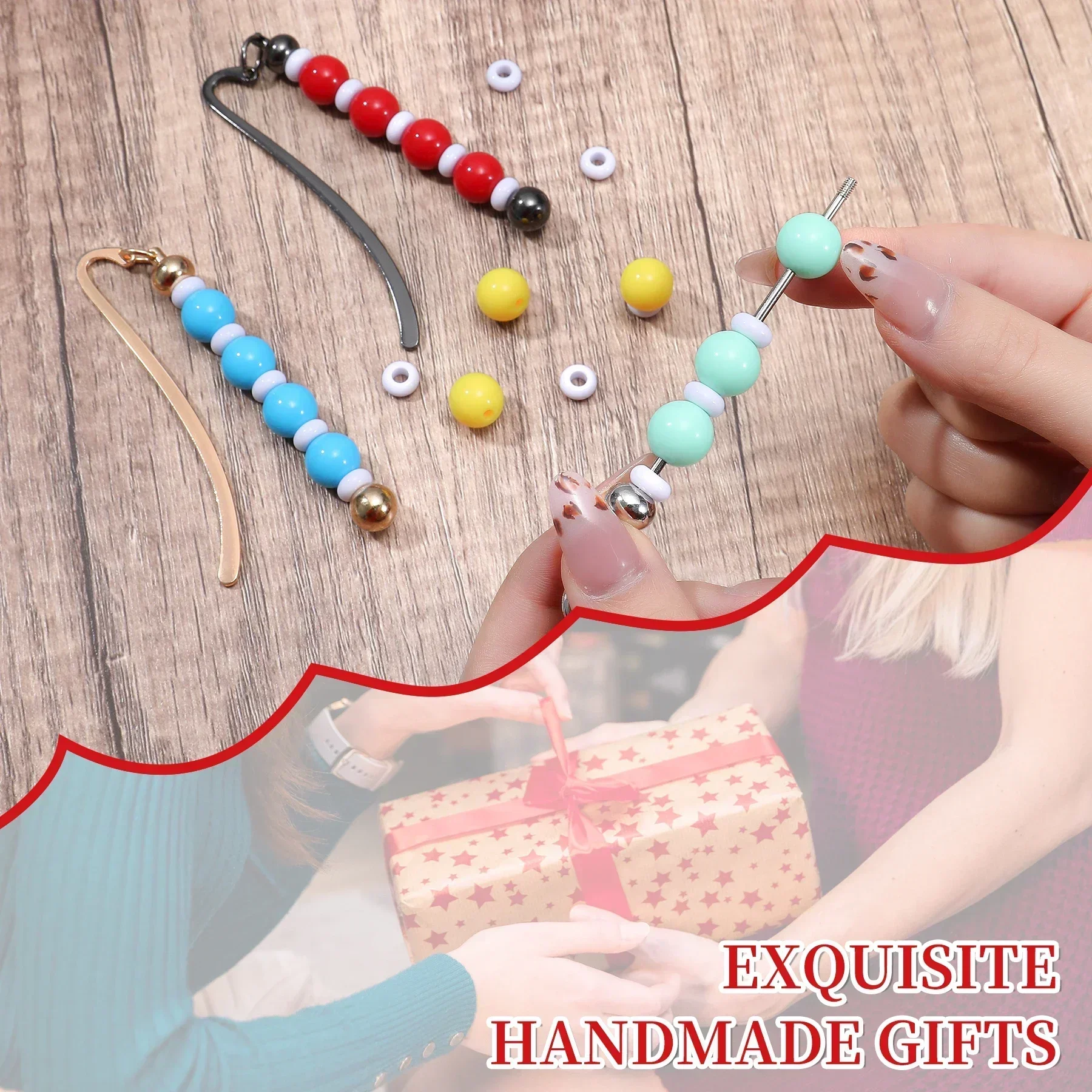 مجموعة الإشارات المرجعية القابلة للخرز DIY - مجموعة أشرطة معدنية فارغة مكونة من 4 قطع لصياغة المعلقات والمجوهرات، هدية مثالية لمحبي الكتب #3