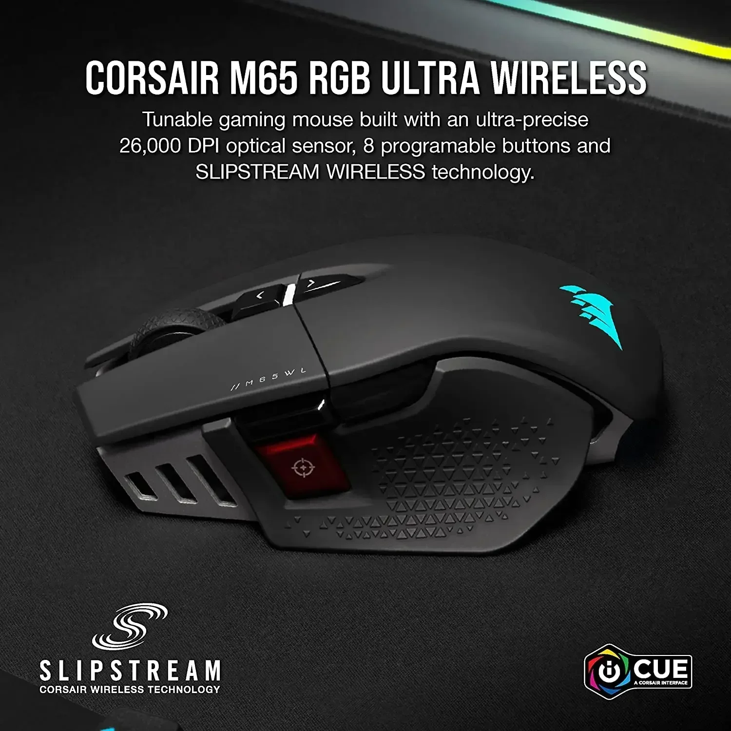 

Corsair M65 ULTRA Wireless Gaming Mouse 1ms Slipstream Wireless Technology 26000 DPI Macro Definition Gaming Mouse Accessories