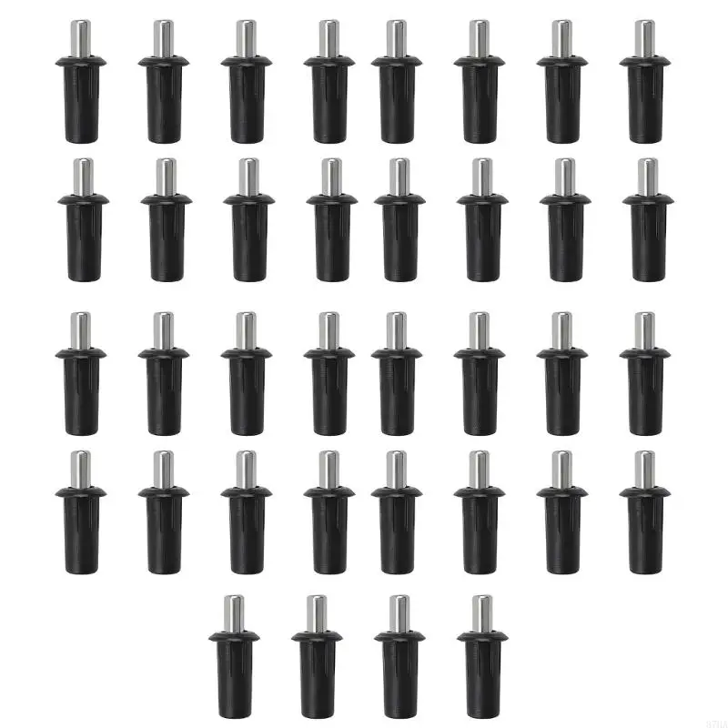 36Pcs Spring Loaded Shutter Connector Black Plastic Spring Loaded Pins Damper Replacement Parts for Blind Hardware and 87HA