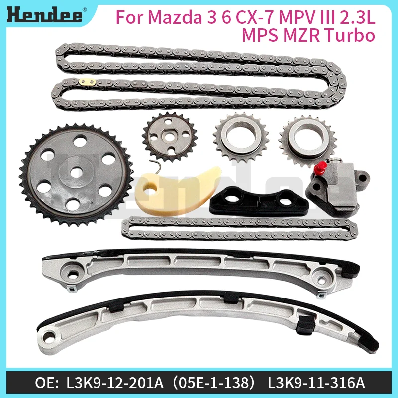 

Timing Chain Kit For Mazda 3 6 CX-7 MPV III 2.3L MPS MZR Turbo,High-quality Automotive Parts OE:L3K9-12-201A（05E-1-138）