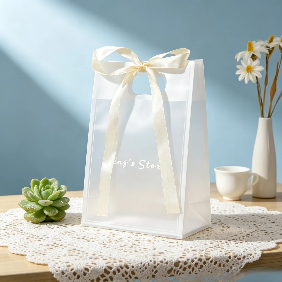 24-bolsas-de-regalo-de-joyeria-beige-con-logotipo-personalizado-bolsas-de-plastico-para-compras-bodas-papeleria-bolsas-de-pvc-eva-con-lazo-de-cinta