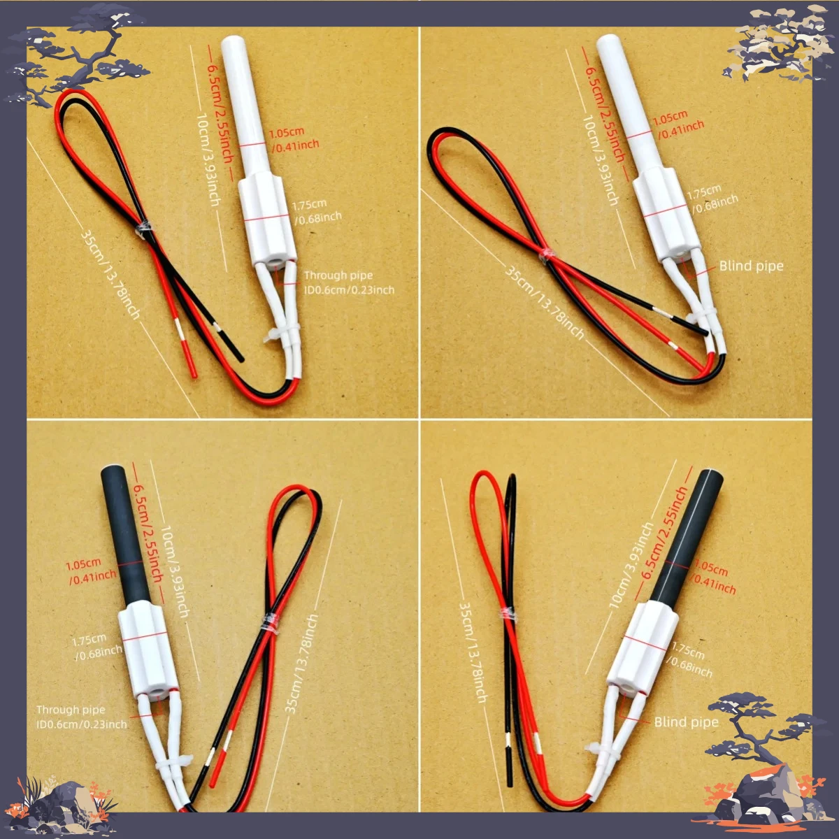 220V 300W Electric Pellet Stove Igniter Ceramic Heating Pipe for Fireplace Furnace Kitchen Accessories