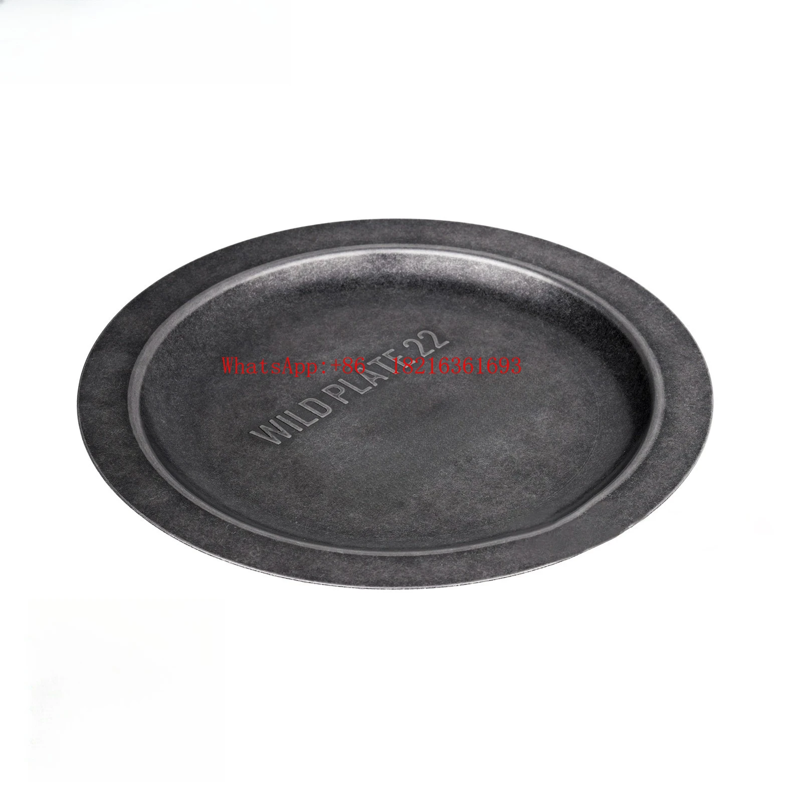 Titanium Plate Outdoor Camping Stainless Steel Coated Plate Portable Picnic Tableware Fruit Plate