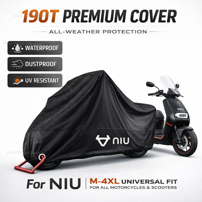 

For NIU N1 N1S M1 U1 M+ NG US U+ UQI U+B 190T Motorcycle Cover Waterproof Dustproof UV Protection All Season