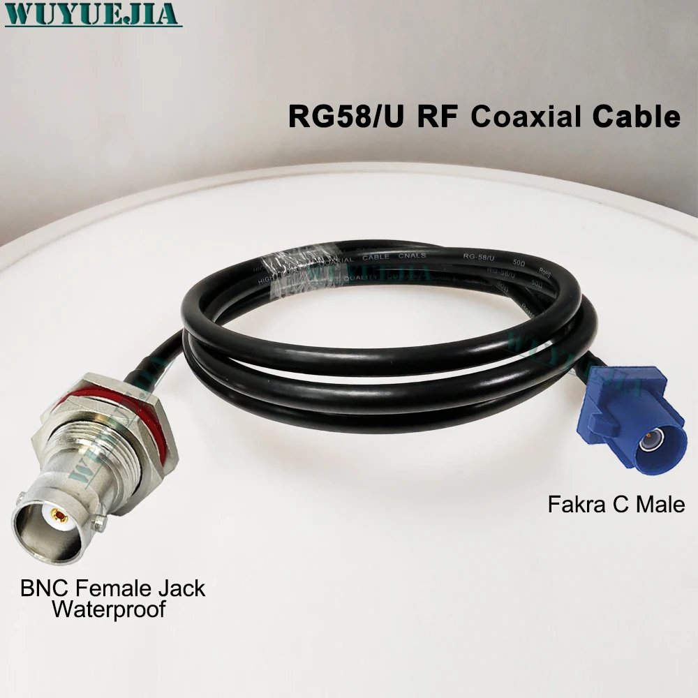 BNC Female to Fakra Z Male RG58/U 50 Ohm Low Loss Braided Shield RF Coaxial Cable Stable Signal Transmission For Car Auto Radio