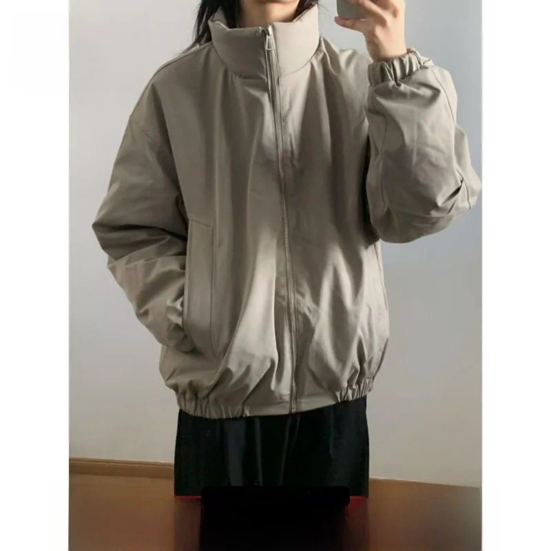 

New 2024 Men's Thiened Winter Cotton Jaet Warm Bread Sle Spor Casual Trendy Outerwear Polyester Fiber Long Sve Zipper