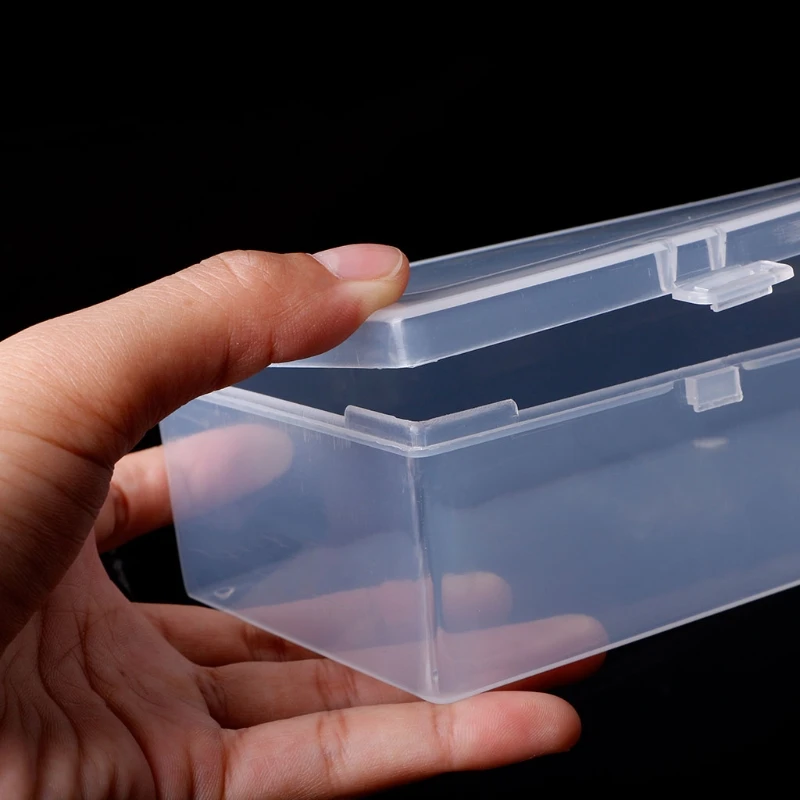 Rectangular Plastic Clear Storage Box Jewelry Container Case Bead Organizer Case 23.4*9.9*5.6cm/24.8*7.6*4.6cm