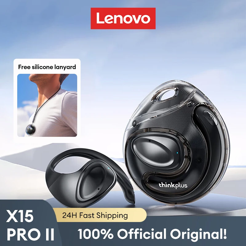 Wahl Neue Lenovo X15 PRO II OWS Bluetooth 5.4 Kopfhörer Ohrbügel Design Sport Ohrhörer HD HiFi Surround Sound Kopfhörer