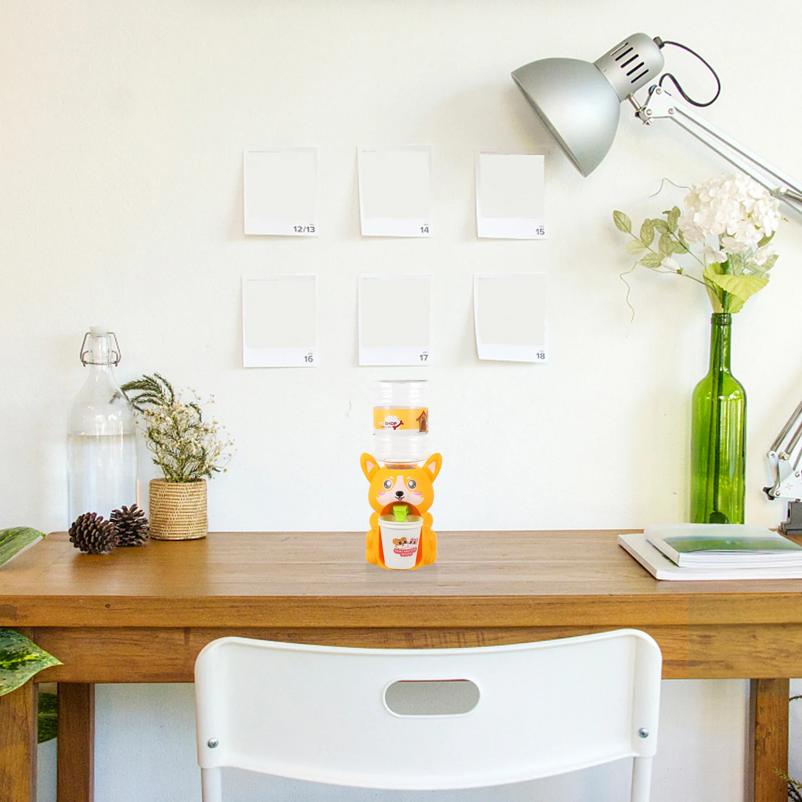 Mini Corgi Dog Water Dispenser Simulation Cute Design Easy Clean Detachable Kids Play Gift Pretend Play Children Water Fountain