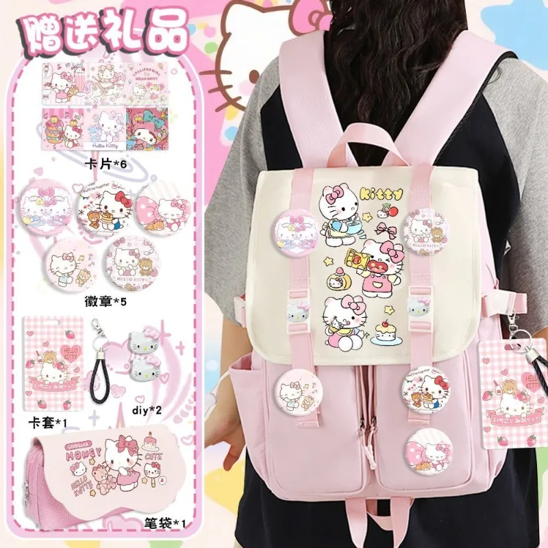 

Sanrio Hello Kitty периферийные школьные принадлежности новая сумка Kitty рюкзак для начальной школы большая вместимость мультфильм для девочек детский подарок