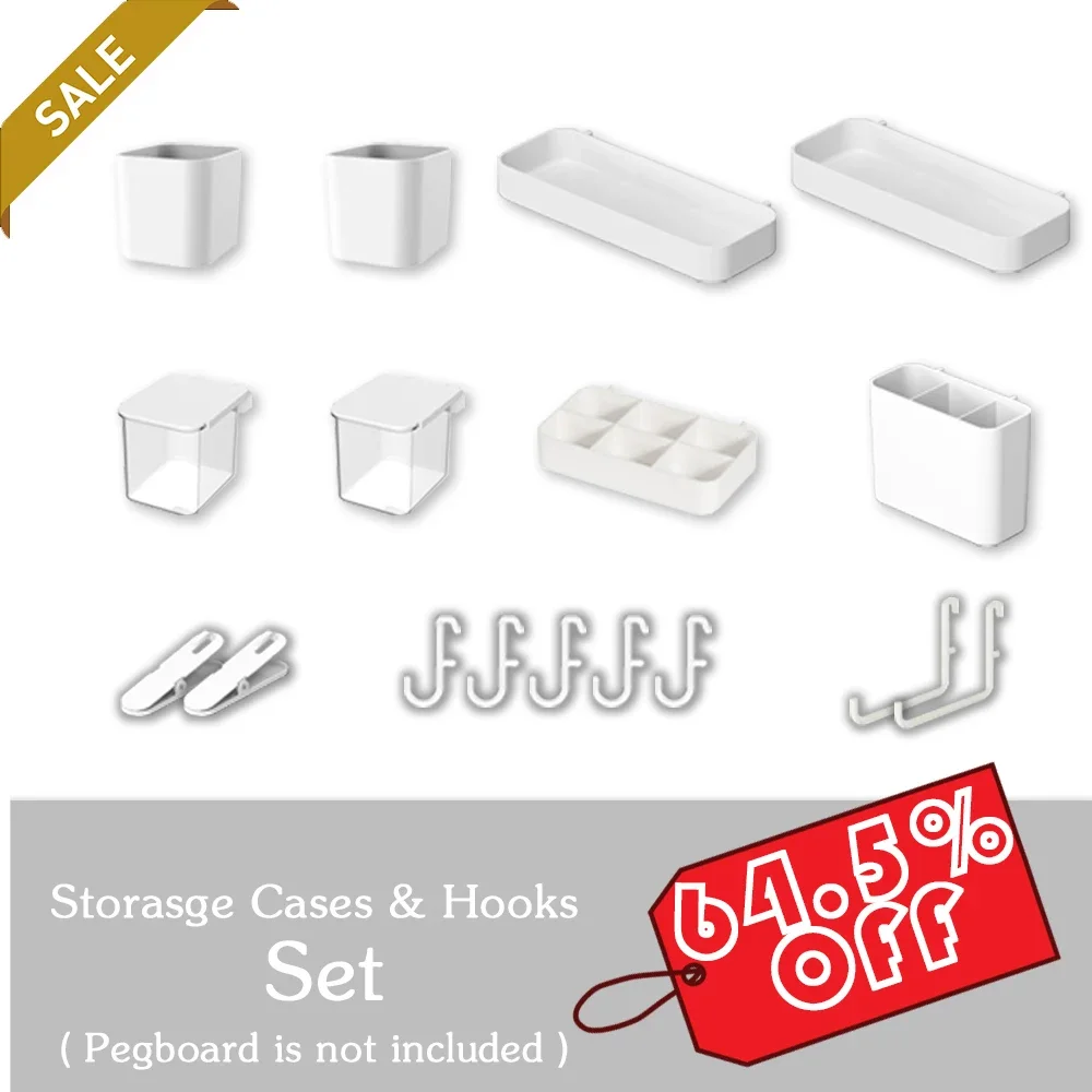 DIY Pegboard Storage Case Organizer Discounted Combo Pack Kitchen Stand Hooks Accessories Wall Mounted Pegboard Shelf