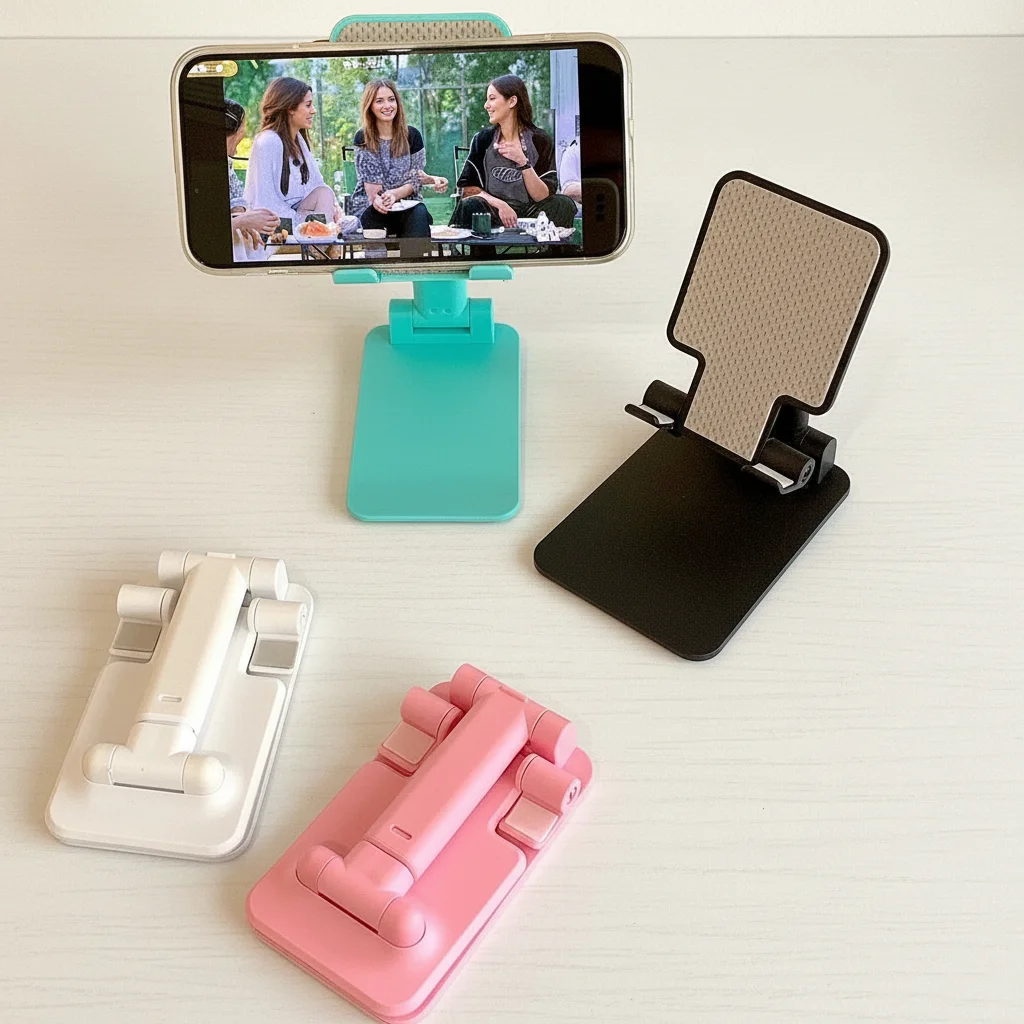 Adjustable Foldable Phone Tablet Stand Portable Desktop Holder for Pad Lazy Bracket for Desk Shooting Video Live Stream