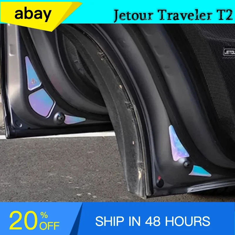 

Fit for JETOUR Traveler T2 2023-2024 Auto Door Luminous Sticker Reflective Warning Sticker Cars Door Opening Warning Component