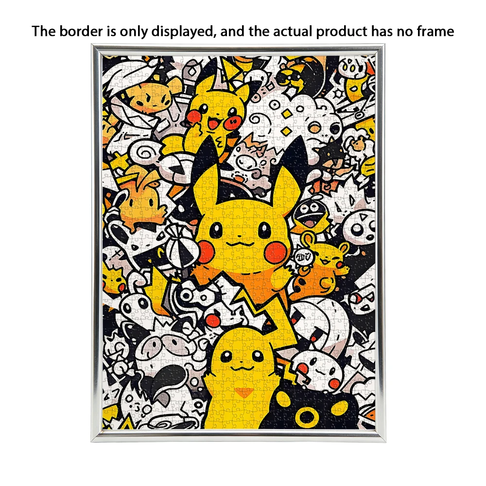 포켓몬 피카츄 나무 퍼즐 게임 - 다양한 조각 수의 교육용 장난감 (108/200/300/500/1000 조각 옵션)