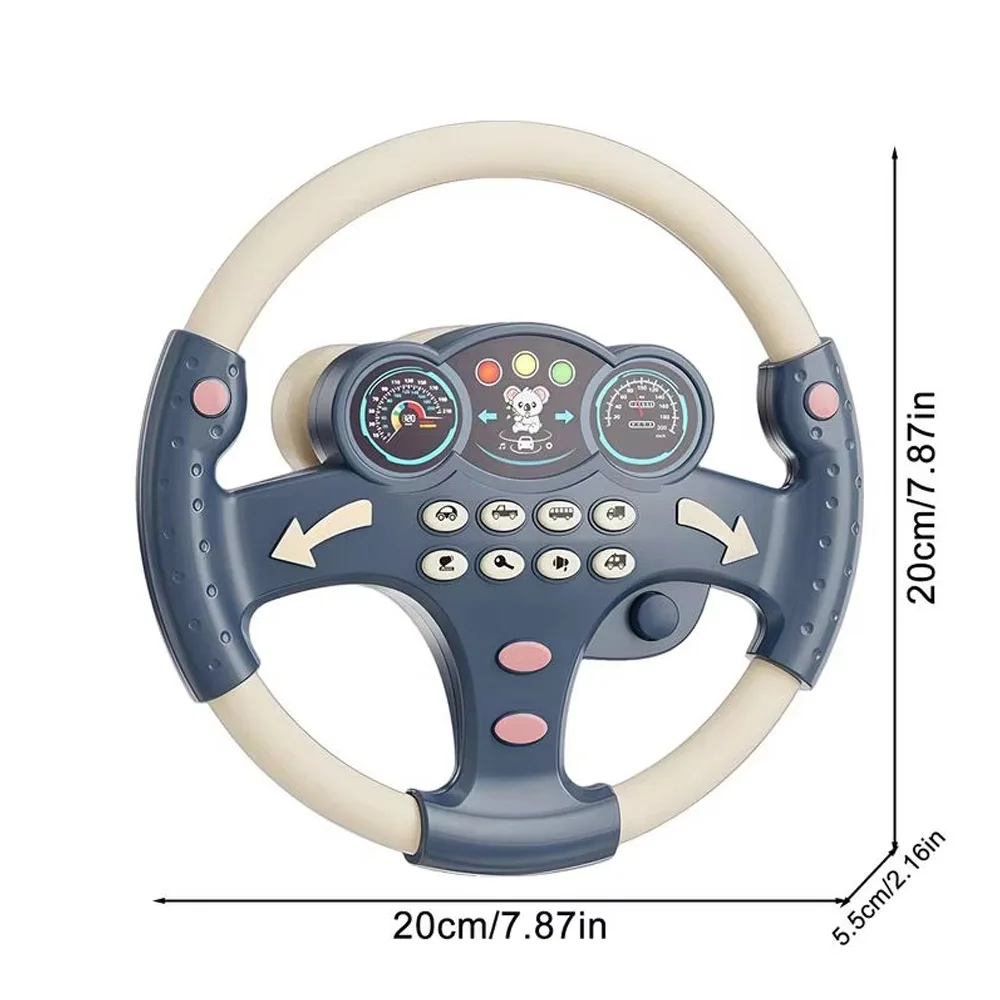 Kids's Simulation Steering Wheel Toy Early Education Simulation Sound Steering Wheel Early Learning Toy,Gifts for Kids