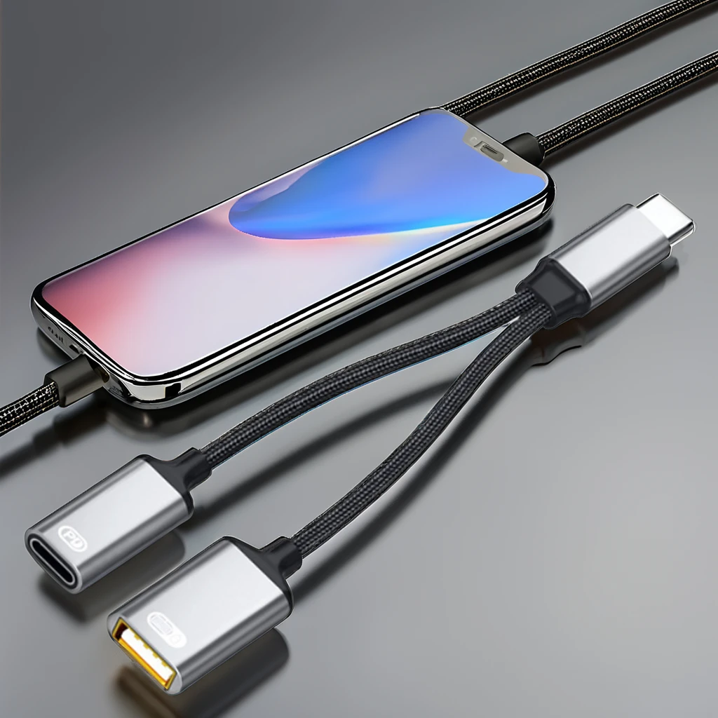 10PCS 2-in-1 Tipo-C Adattatore Convertitore OTG 30W PD Ricarica Veloce USB 2.0 Cavo di Prolunga USB C Dock Station Tipo Hub Per Ph Mobile