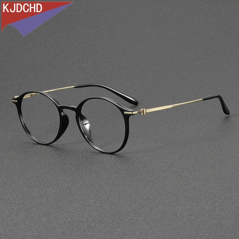 

Acetate Titanium Optical Glasses Frame Men 2024 New Retro Round Myopia Prescription Eyeglasses Frames Women Spectacles Eyewear