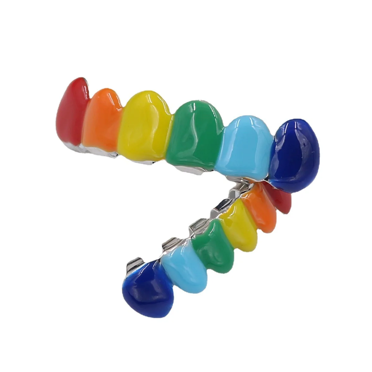 Grillz Dental de color dorado y plateado, parrillas superiores e inferiores, boca Dental, fiesta de Cosplay, Punk, regalos de joyería corporal, hip hop