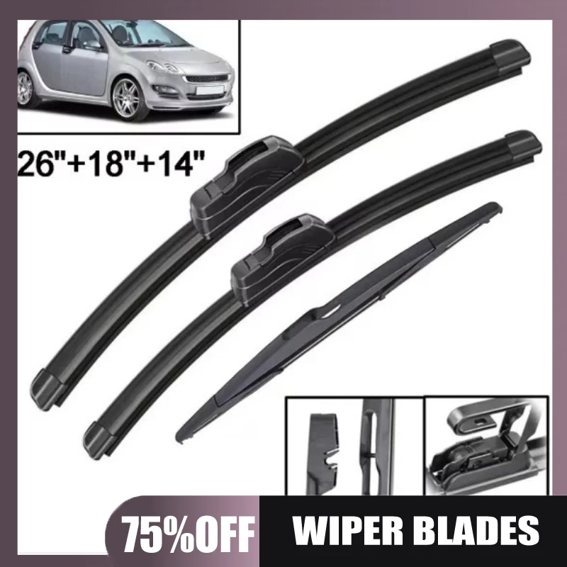 

Suitable for Smart Forfour W454 2004-2007 26+18+14 front and rear wipers
