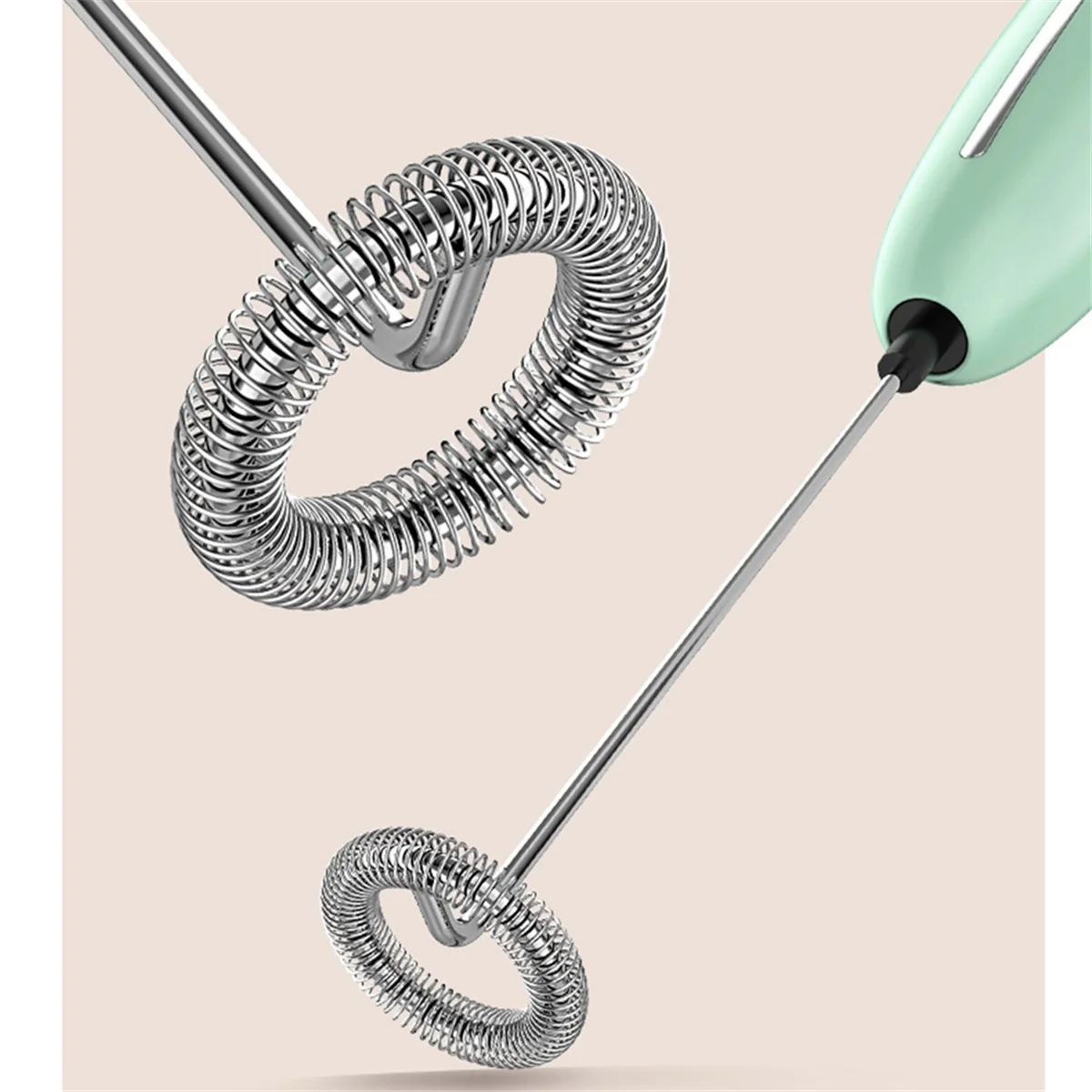 رغوة الحليب الكهربائية لصانع رغوة القهوة المحمولة - مضرب البيض الكهربائي المحمول مع حامل B