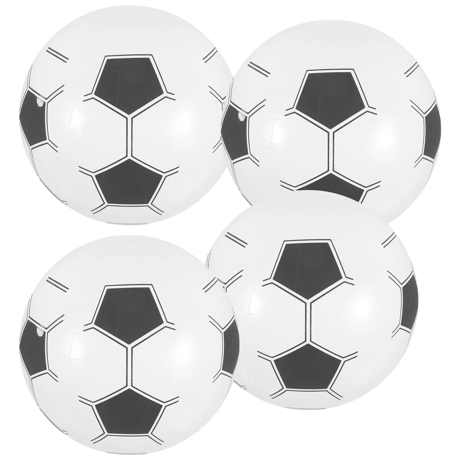 4 Pcs Toddler Beach Toys Kids Ball Mini Sports 30*30cm Children Inflatable Balls Black