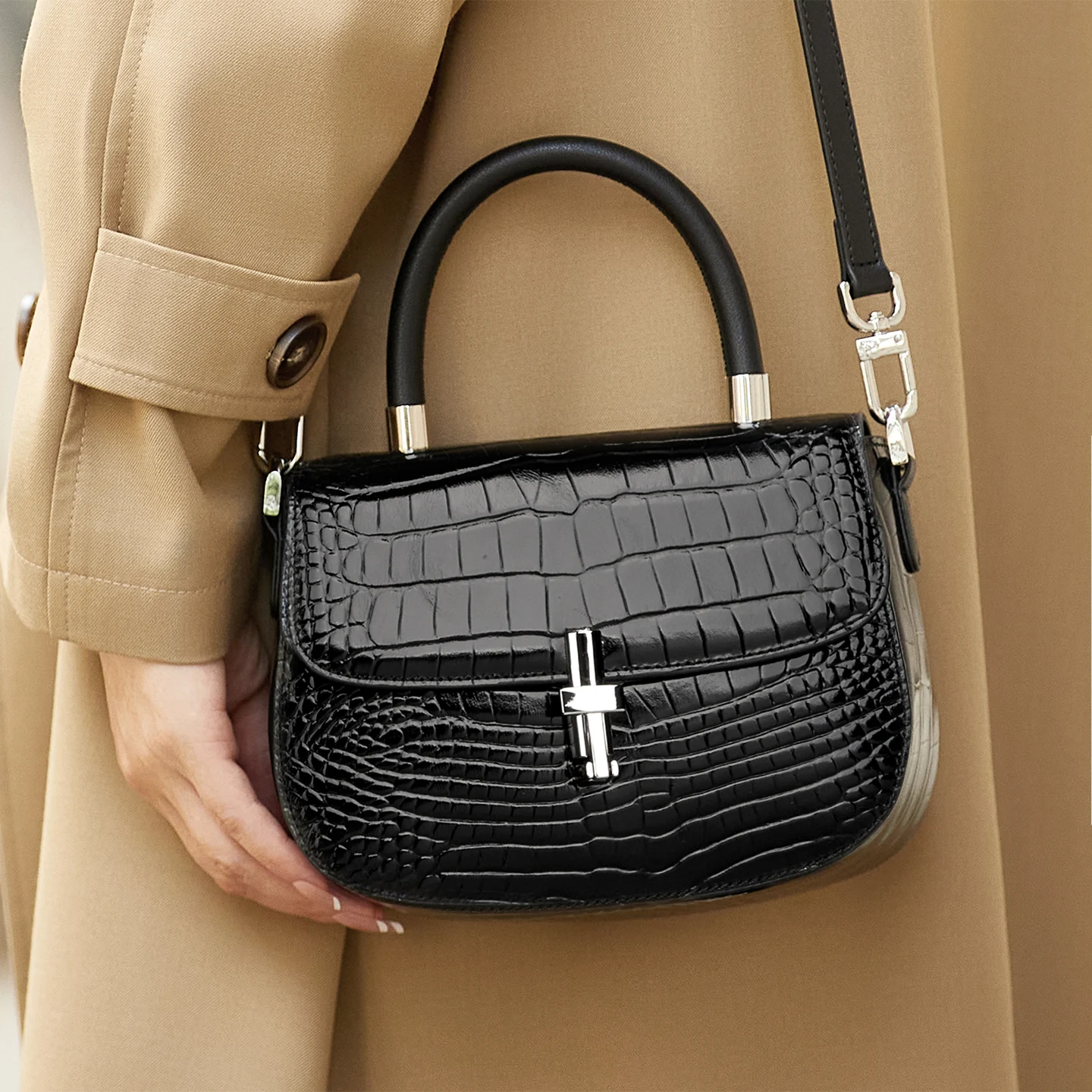 

2026 New Luxurious Women Leather Bag Fashion ZOOLER Second Cow Leather Handbag Handmade Shoulder Bag For Girls#YC668