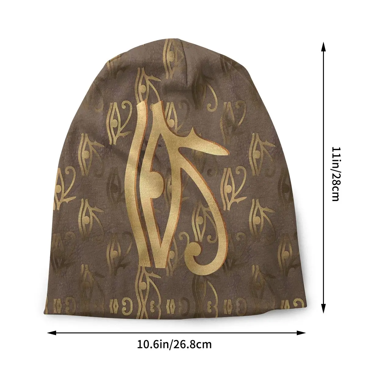 Skullies Beanies Caps Gold Hieroglyphics Golden Eye Of Ra Thin Hat Autumn Spring Bonnet Hats Men Women\'s Street Ski Cap