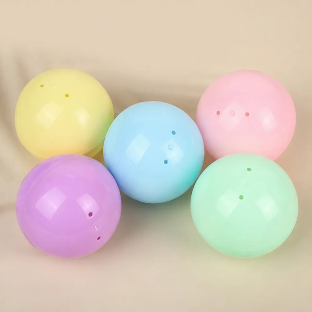 Empty Plastic Capsules Round Ball Container For Vending Machine Refillable Storage Case Toy Blind Box Packing Supplies