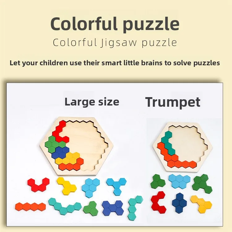 Versatile Colorful Honeycomb Jigsaw | Baby Kids Educational Toy | Cross-Border Kindergarten Learning Tool | Fine Motor Skills