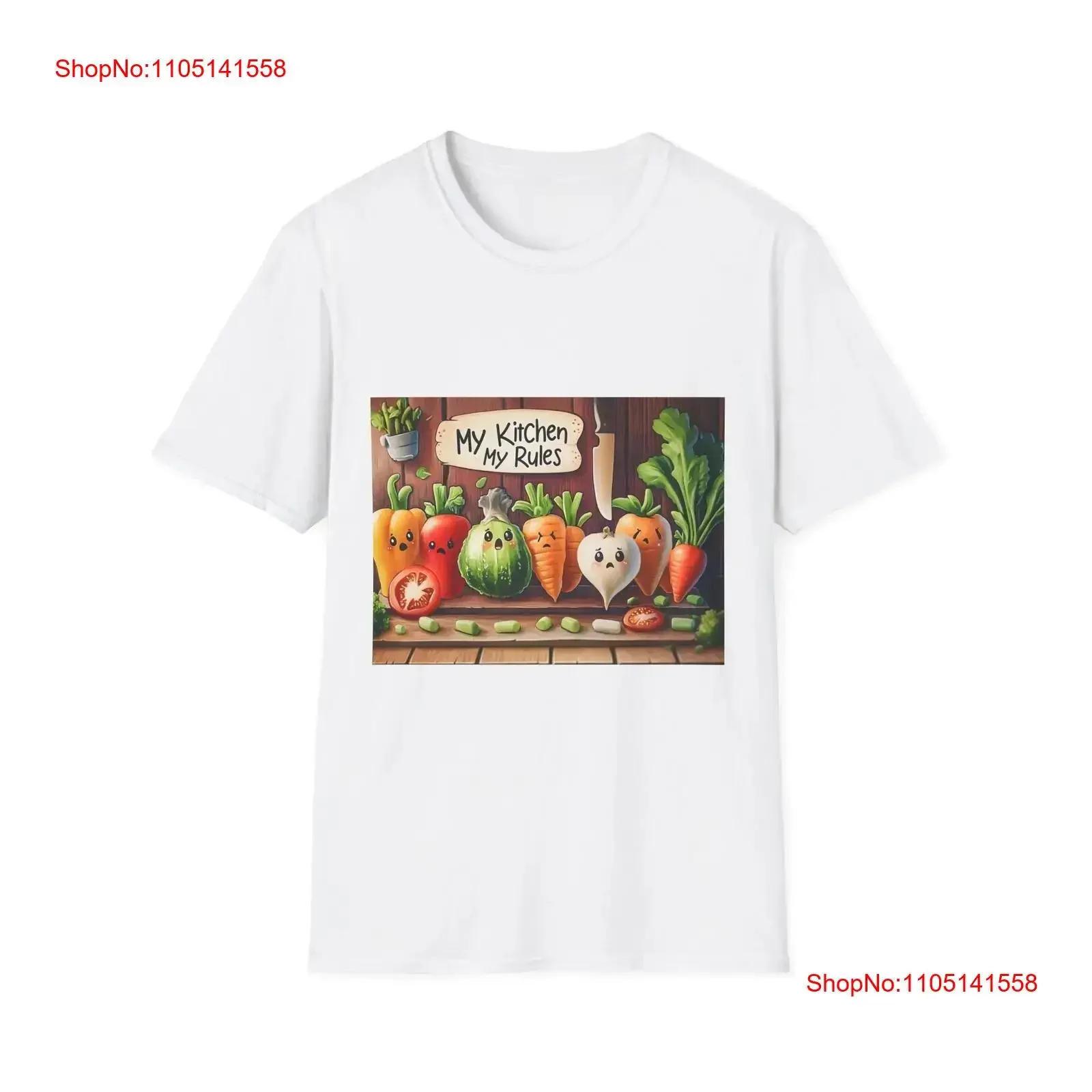 My Kitchen Rules T Shirt Fun Cooking for Chefs Vegetable Art vintage Washed designer clothes Versatile Breathable Comfortable