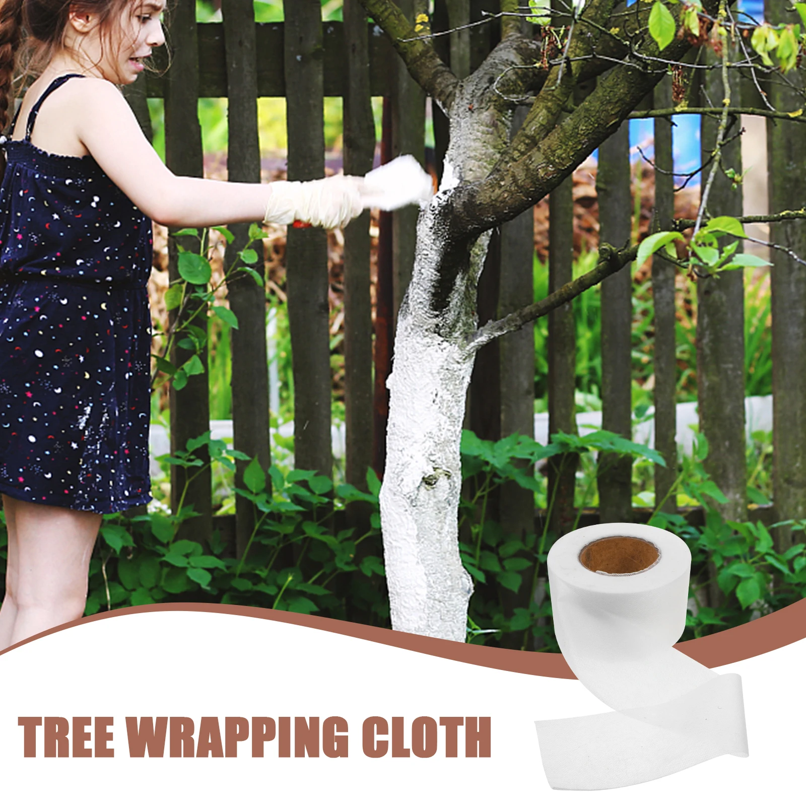 

Trees Protector Wraps Nonwoven Fabric Breathable Tree Cover for Garden Supplies Winter Protection DIY Craft 120x100cm