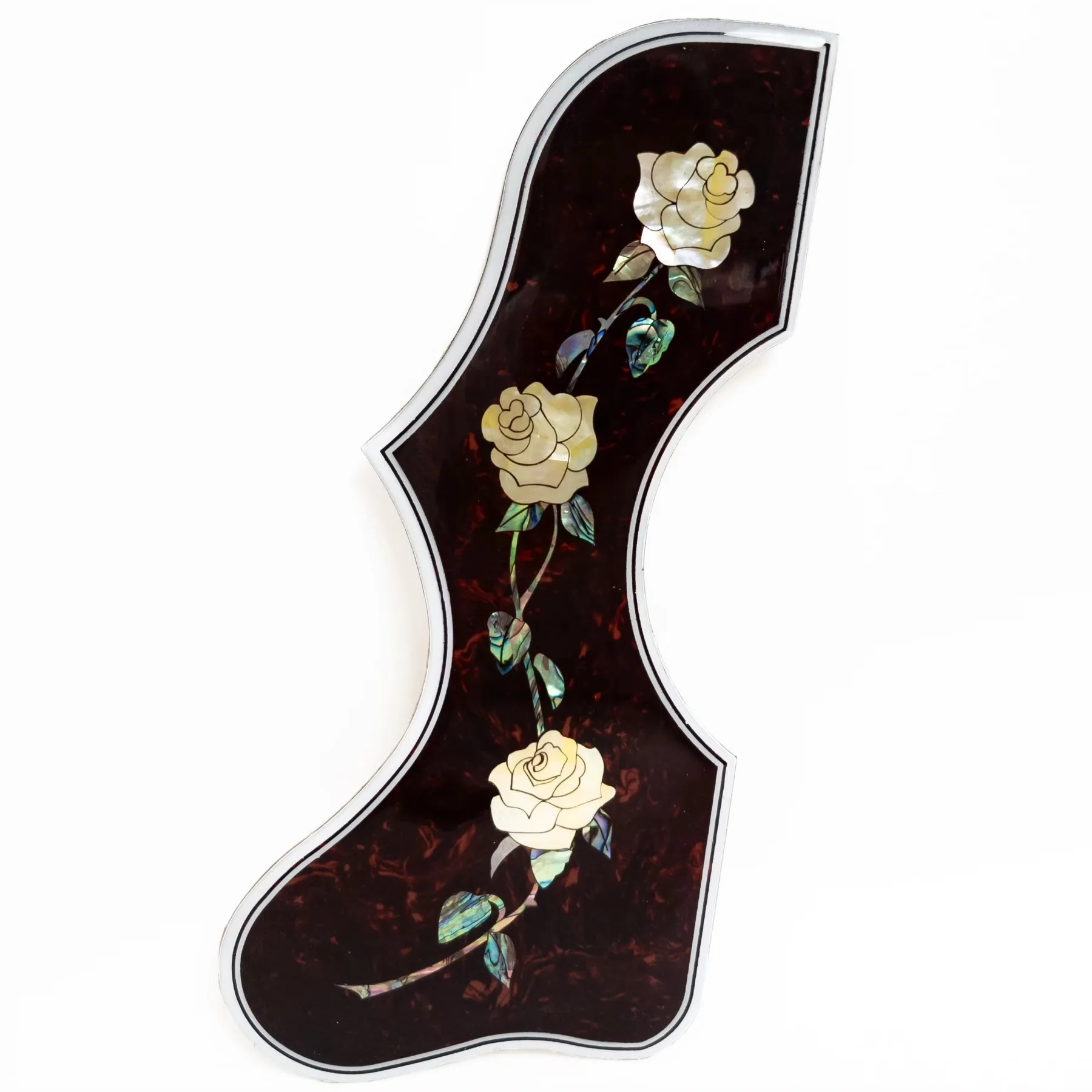 

Acoustic Guitar Pickguard Real Shell Inlay Floral Design 2mm Thick Self Adhesive Scratch Plate for 41 42 Inch Guitar