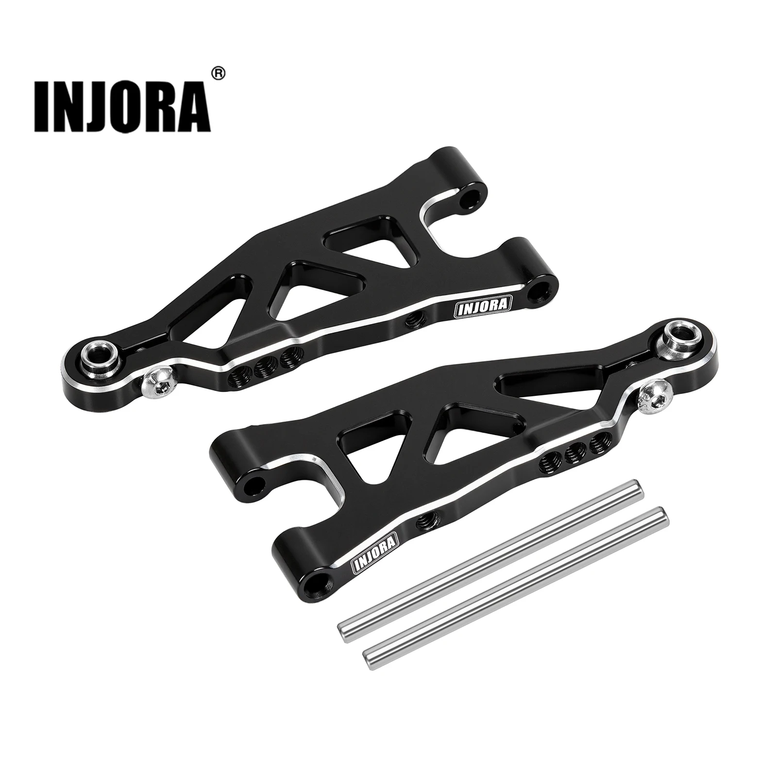 Bracciones de suspensión inferiores delanteros de aluminio INJORA para 1/16 ARRMA MOJAVE GROM 1/12 Losi Nascar