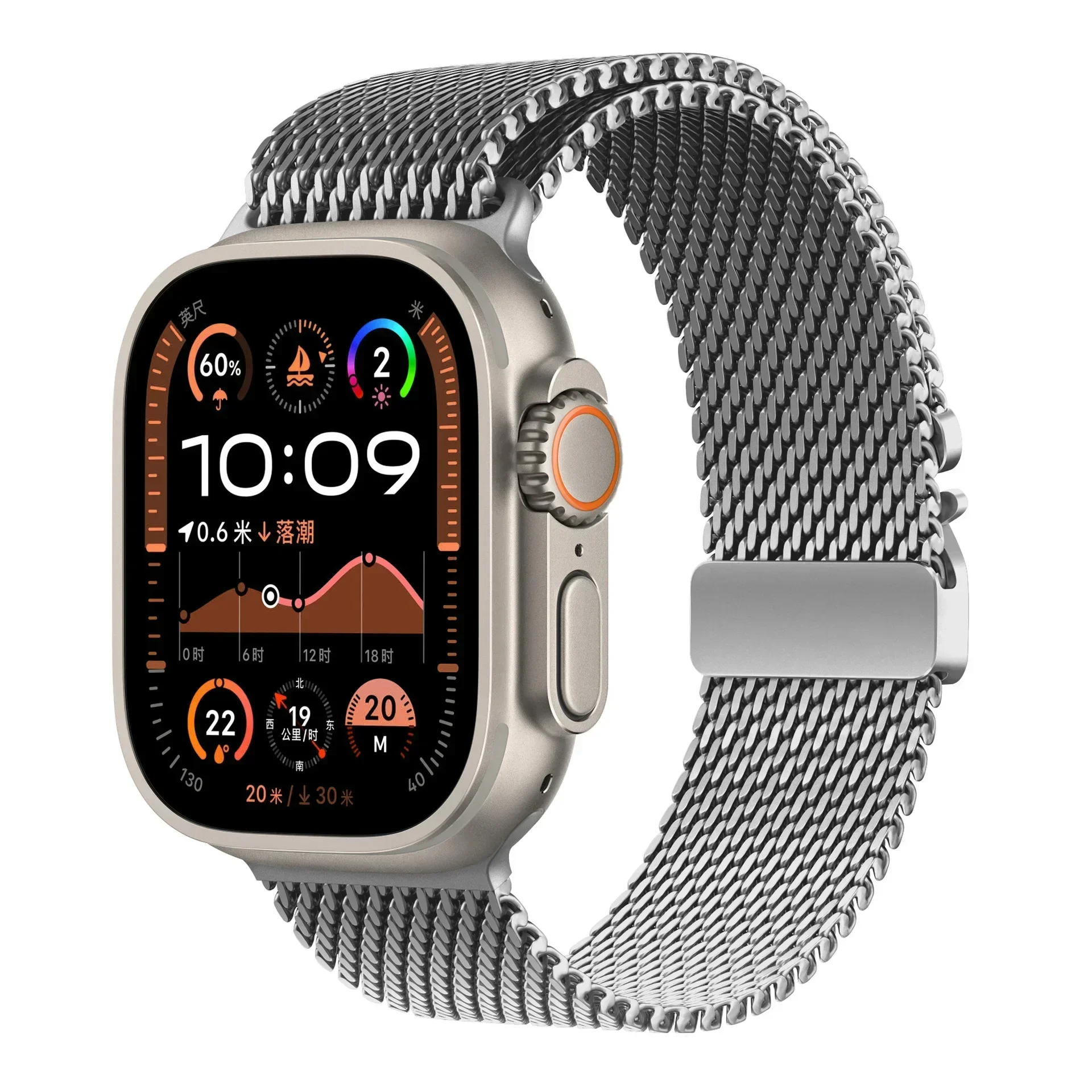 Milanese Loop Mesh Band Titanium Color Strap for Apple Watch Series 11 10 46mm 9 8 7 SE 6 5 45mm for iwatch Ultra3 49mm Bracelet