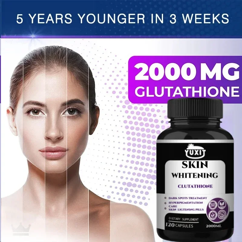 YUXIT Glutathione Maintains Youthful Appearance and Resists Free Radicals. It Is Vegetarian and Easy To Absorb