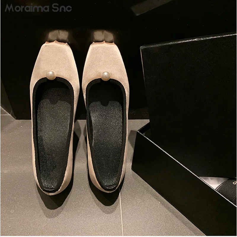 Light-Colored Thick-Soled Half Slippers Round-Toe Inner Heightening Slippers Fashionable and Comfortable Soft-Soled Mule Shoes