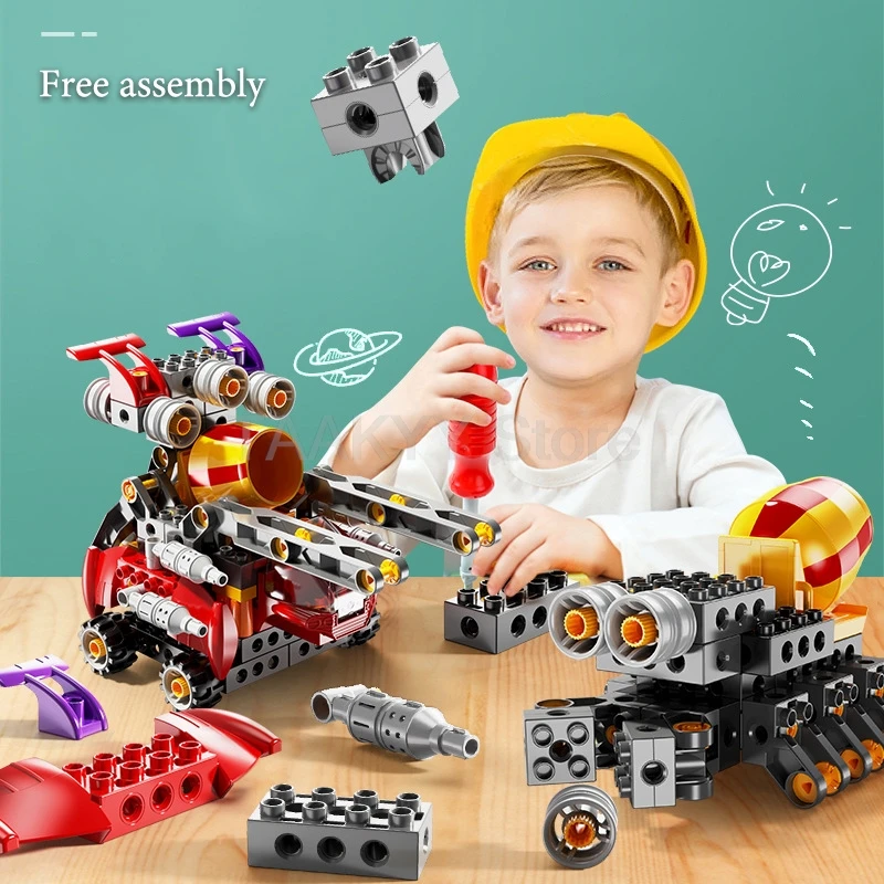 New City Excavators Engineering Vehicle Building Blocks Kits Grader Paver Road Rollers Construction Car Bricks Kids Toys Boys