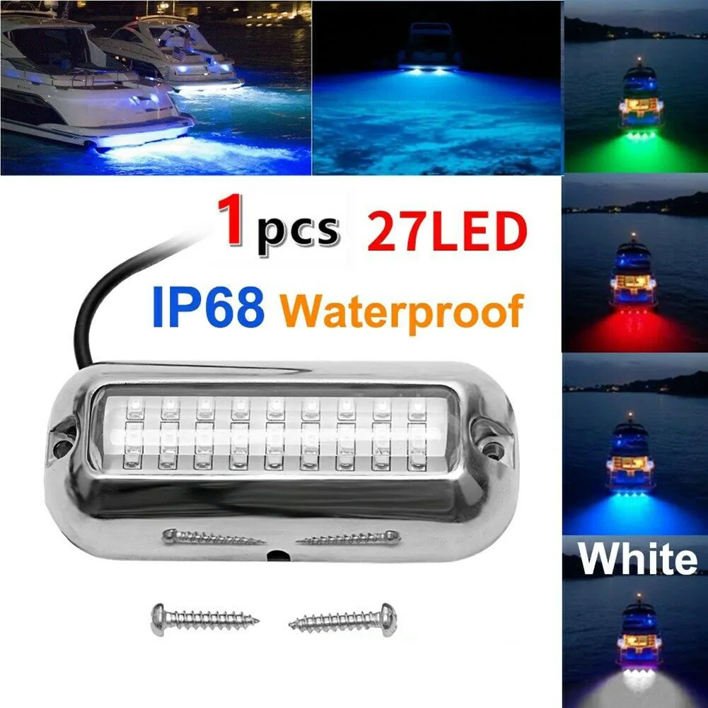 1/2Pcs 12/42LED Yacht Underwater Light Stainless Steel Marine Navigation Light IP68Waterproof Marine Boat Lamp Yacht Accessories