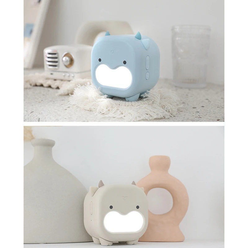 Luz de noche LED nórdica para habitación de niños, lámpara de mesita de noche para dormir, luz nocturna bonita con carga USB